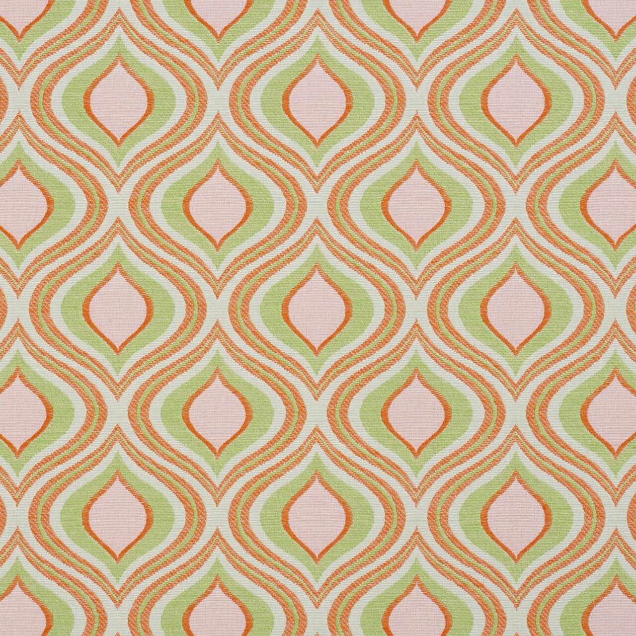 Upholstery Fabric - Green,Orange & Rust Abstract & Geometric Upholstery Fabric 54 Inches"